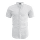 👔 ¡50% DE DESCUENTO POR TIEMPO LIMITADO! 🍂 Camisa de manga corta con cuello mao para hombre, ideal para el verano: transpirable, texturizada y de corte relajado 🏖️
