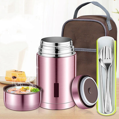 🍲 ¡50% DE DESCUENTO AHORA! 🔥 Tarro para alimentos de acero inoxidable 316 – Aislamiento al vacío y a prueba de fugas – Imprescindible para cocinar con calor 🥄