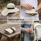 Sombrero de Sol con Ala Ancha y Cubre Nuca, Protección Solar UPF 50+