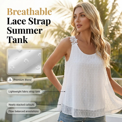 📢📢¡49% DE DESCUENTO! ⏰Camiseta de tirantes elegante con tirantes de encaje de puntos