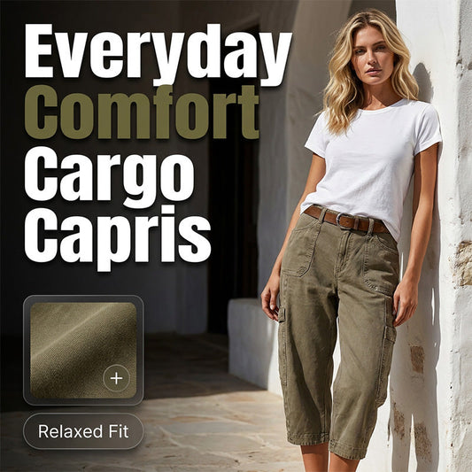 📢¡Oferta de mitad de temporada: −50% solo por tiempo limitado!⏰👖Pantalones Capri Cargo Casual para Mujer – Cómodos pantalones 3/4 con múltiples bolsillos, perfectos para el día a día, los viajes y el verano ☀️