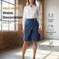 Pantalones cortos asimétricos de pierna ancha para mujer