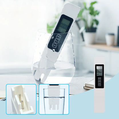 ✨ Medidor de calidad del agua TDS 3 en 1: mide el pH, el cloro y la dureza con pantalla LCD para piscinas y acuarios 🌊📱