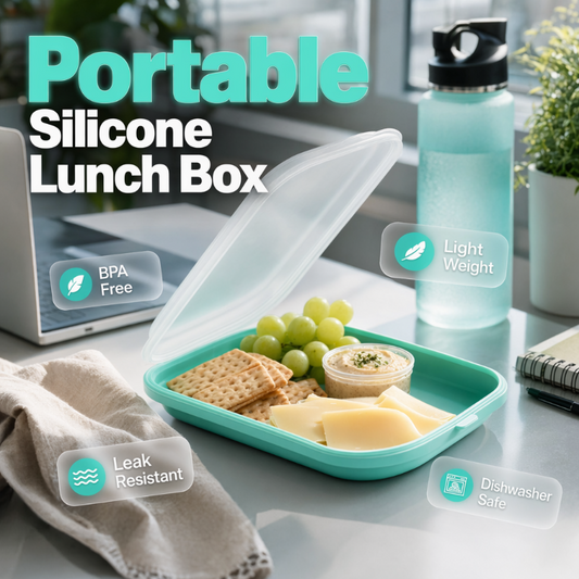 🥗 50% OFF NOW! 🍱 Leakproof Silicone Lunch Box – BPA-Free, Lightweight, Dishwasher-Safe & Bag-Friendly Design ✨