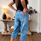 👖 ¡50% DE DESCUENTO POR TIEMPO LIMITADO! ✨ Pantalones vaqueros cortos elásticos informales para mujer – Corte recto, cintura media, múltiples bolsillos 🌿