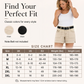 Pantalones cortos elásticos informales para mujer con bolsillos utilitarios.