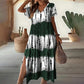 Vestido casual de mujer con escote en V y degradado