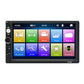 Reproductor MP5 para coche de 7 pulgadas, 2 DIN, con pantalla táctil y Bluetooth.