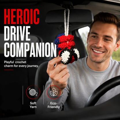 Adorno colgante de araña de ganchillo para coche
