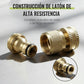 Juego de Conectores Rápidos de Latón Macizo 3/4" para Manguera de Jardín