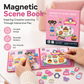 Libro magnético silencioso para niños, rompecabezas plegable con escena, juguete educativo temprano para niños y niñas.