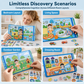 Libro magnético silencioso para niños, rompecabezas plegable con escena, juguete educativo temprano para niños y niñas.