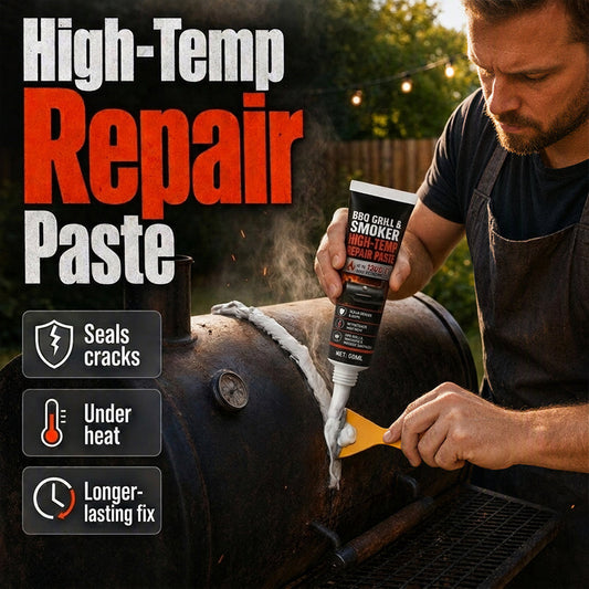 Pasta reparadora para barbacoas y ahumadores de alta temperatura, 60 ml, sellador resistente al calor con espátula.