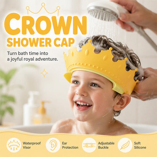 👑 ¡50% DE DESCUENTO AHORA! Visera ajustable para champú infantil - Gorro de ducha de silicona suave e impermeable, protector de oídos para champú, accesorio divertido para la hora del baño para niños pequeños y niños.