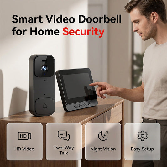 ⏳Oferta por tiempo limitado⏰ Timbre de video inteligente con pantalla de 4.3" – Audio bidireccional, visión nocturna, gran angular 🏠