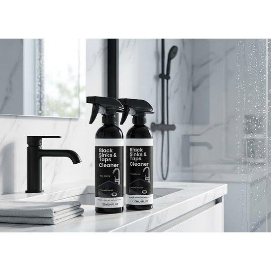 🚿 ¡50% DE DESCUENTO AHORA! Spray limpiador antical para fregaderos y grifos negros, spray quitamanchas de agua difíciles, limpiador de accesorios de baño sin frotar para grifos, fregaderos y superficies de ducha.