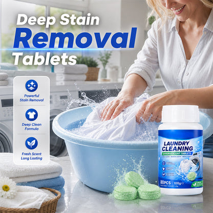 🧼 ¡50% DE DESCUENTO AHORA! Pastillas efervescentes quitamanchas para ropa, pastillas limpiadoras para ropa de limpieza profunda, limpiador de remojo con aroma fresco para ropa, pastillas limpiadoras multiusos para prendas de vestir.