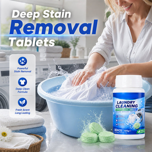 🧼 ¡50% DE DESCUENTO AHORA! Pastillas efervescentes quitamanchas para ropa, pastillas limpiadoras para ropa de limpieza profunda, limpiador de remojo con aroma fresco para ropa, pastillas limpiadoras multiusos para prendas de vestir.