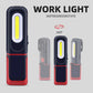 Linterna de trabajo LED COB recargable con base magnética