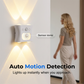 Aplique de pared con sensor de movimiento y mando a distancia