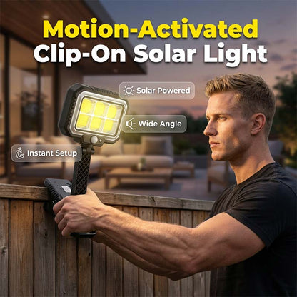 Luz solar con sensor de movimiento y clip