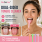 Raspador de lengua de silicona de doble cara