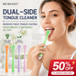 Raspador de lengua de silicona de doble cara
