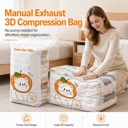 📦 50% dto. Bolsa de compresión 3D con extracción manual de aire – sin bomba, gran capacidad vertical. Ahorra espacio y protege tus textiles! ✨🏠
