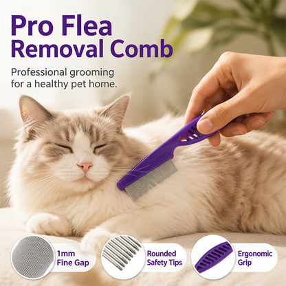 Peine antipulgas de dientes finos para gatos y perros