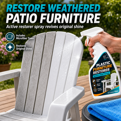 Spray restaurador de muebles de plástico