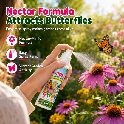 Spray perfumado para atraer mariposas a jardines exteriores
