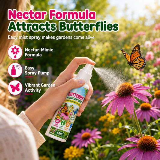 Spray perfumado para atraer mariposas a jardines exteriores