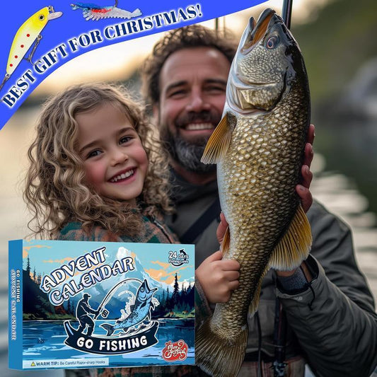 Calendario de Adviento de Navidad con señuelos de pesca: caja sorpresa con cucharillas tipo popper.
