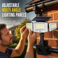 Luz solar con sensor de movimiento de 3 cabezales