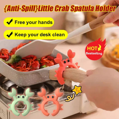 Soporte multifuncional de silicona con forma de cangrejo para utensilios