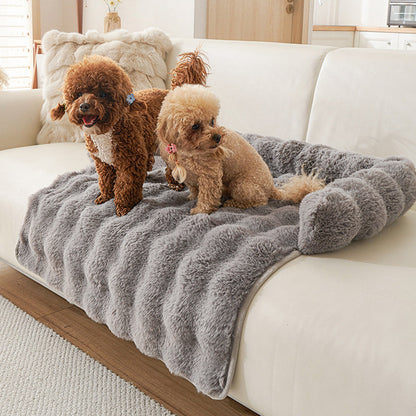 Cama para mascotas gruesa, cálida y antideslizante con borde