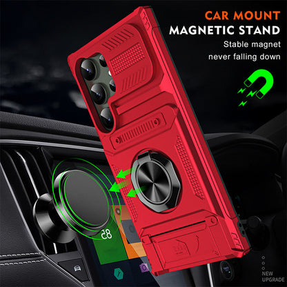 Funda para móvil Samsung con tarjetero y soporte magnético